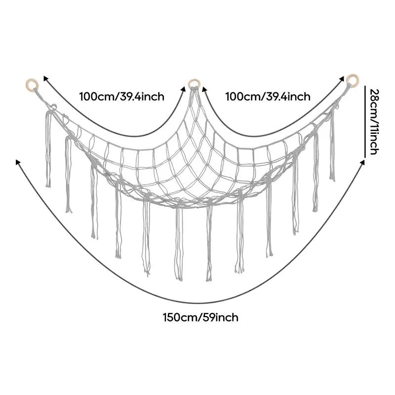 Corner Toy Hammock Net for Stuffed Animals
