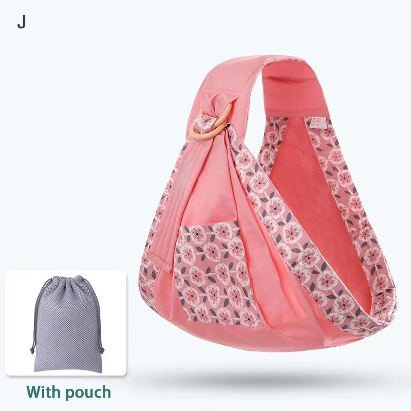 Adjustable Baby Wrap Carrier & Nursing Cover – Soft Breathable Sling (0–36 Months)