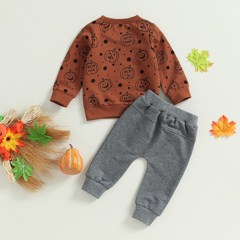 Pumpkin Dots Sweatshirt & Pants