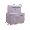 Fabric Organizer Bin with Lid for Home Storage