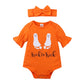 Baby Pumpkin Halloween Costume - Infant Pumpkin Romper Outfit & Dress-Up Set