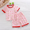 Short Sleeve Kids Pyjama Set with Cute Cartoon Prints