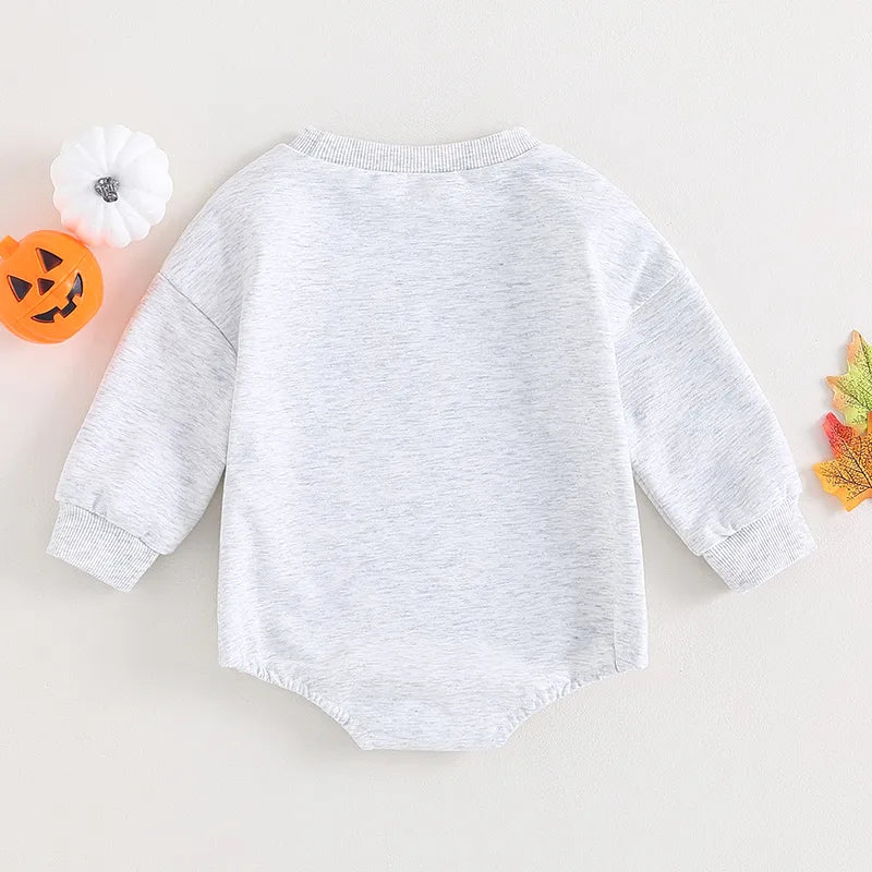 Pumpkin Print Halloween Bodysuit