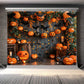 Pumpkin Halloween Backdrop - Autumn Party Banner for Photos & Decor