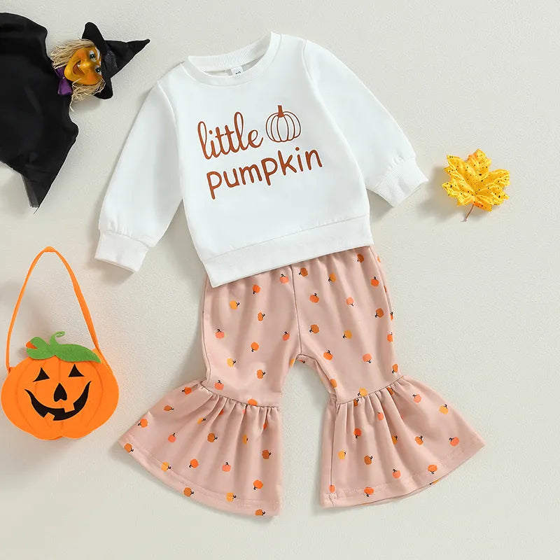 Pumpkin Print Sweatshirt & Pants