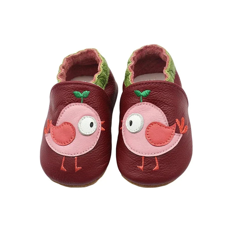 WildStep Leather Baby Moccasins | Animal Soft Sole First Walker Shoes 0-24M