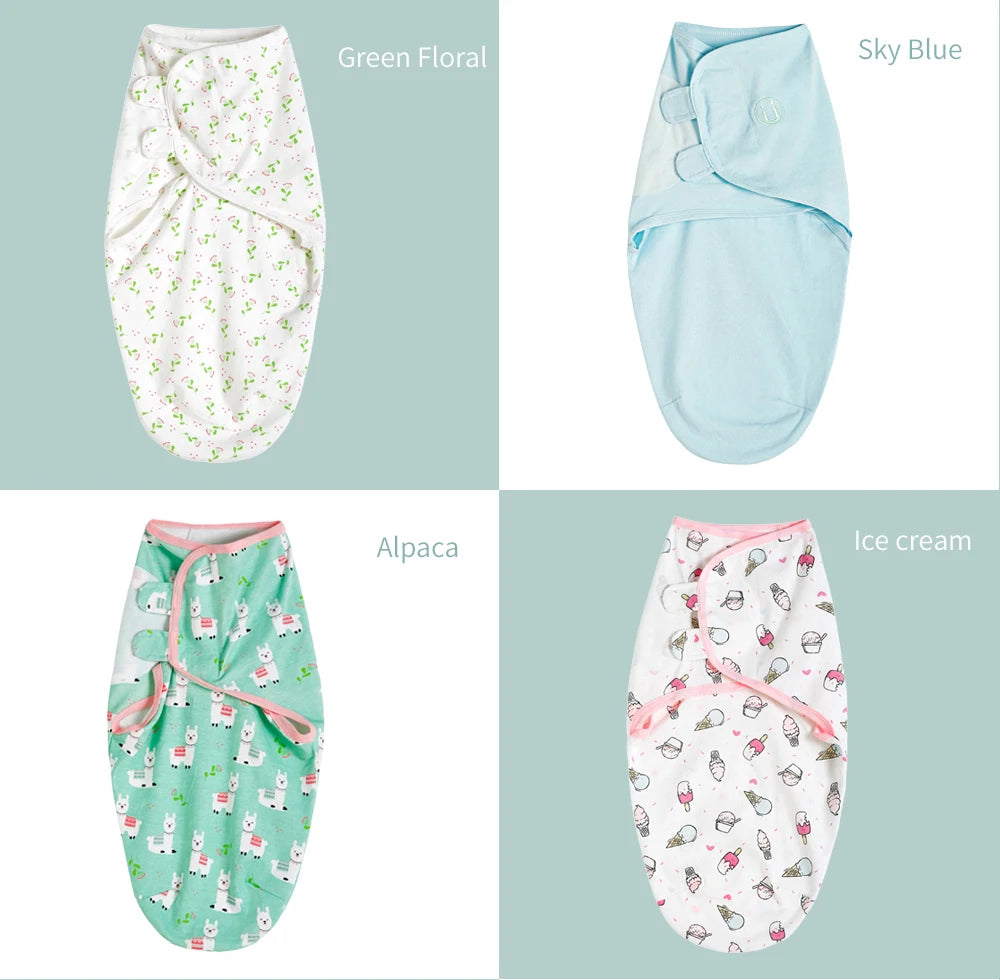 100% Cotton Newborn Swaddle Wrap for Calm, Cozy Sleep
