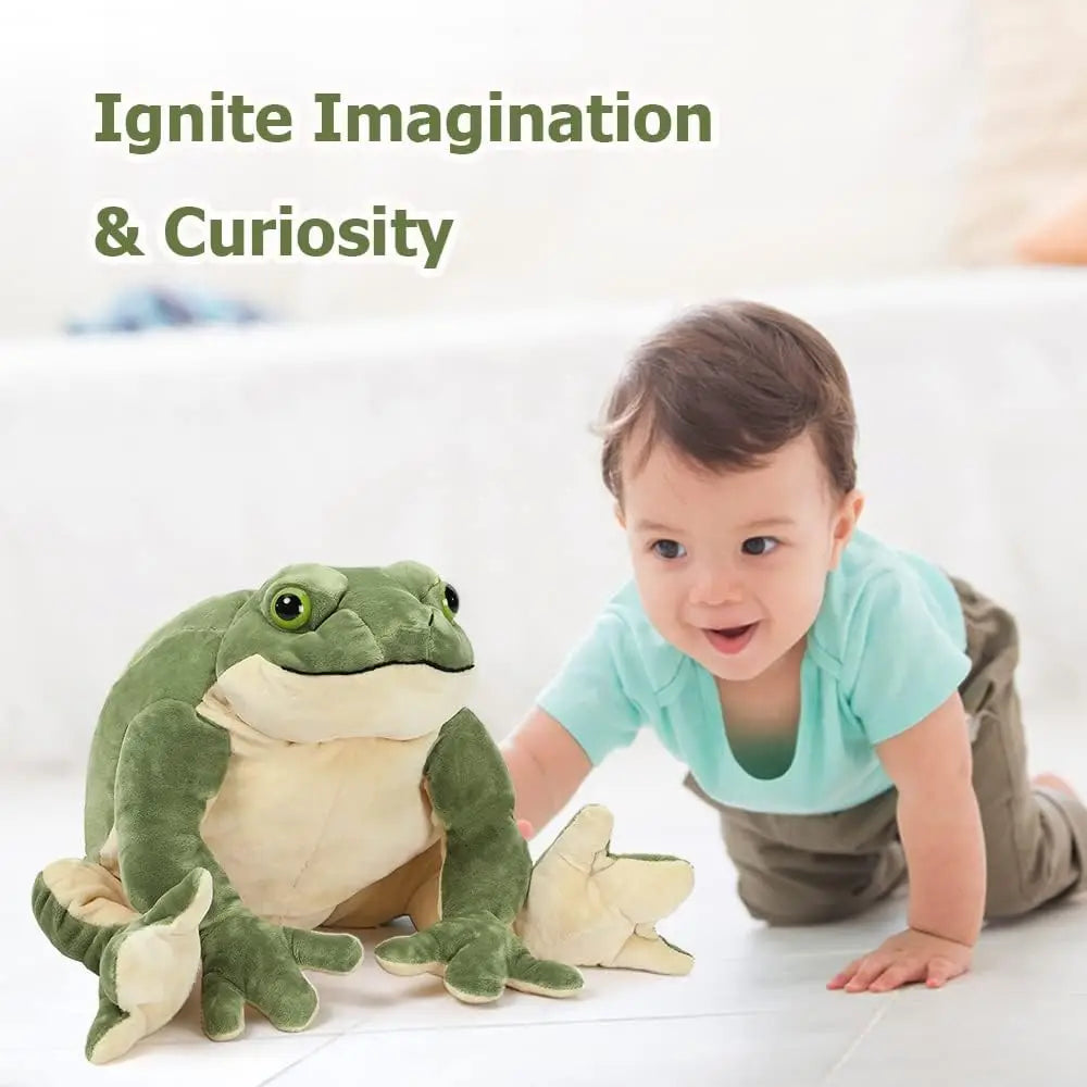 Frog Plush Toy - Soft Green Stuffed Animal for Kids