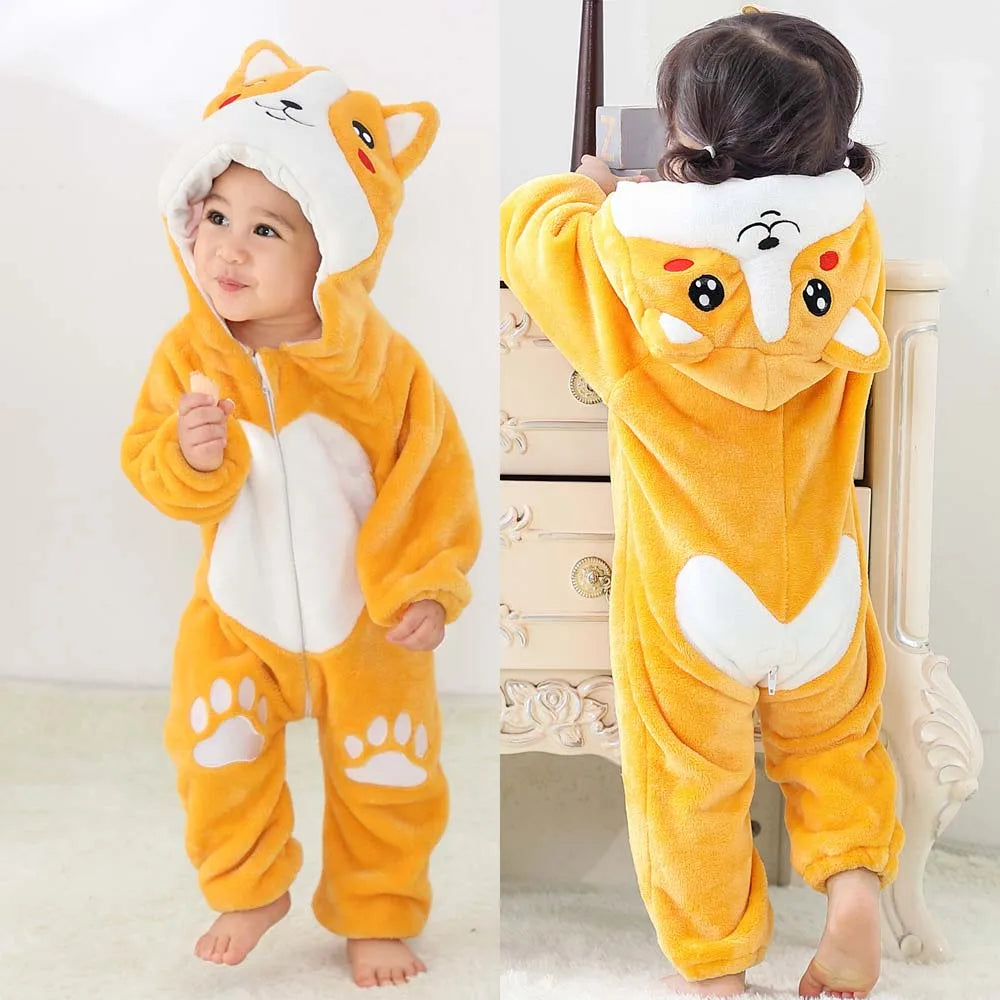 Kids Animal Onesie Pyjamas for Warm Winter Nights & Cozy Playtime