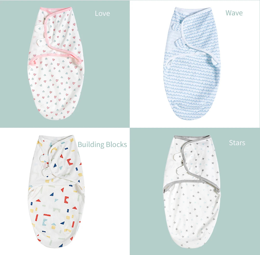 100% Cotton Newborn Swaddle Wrap for Calm, Cozy Sleep