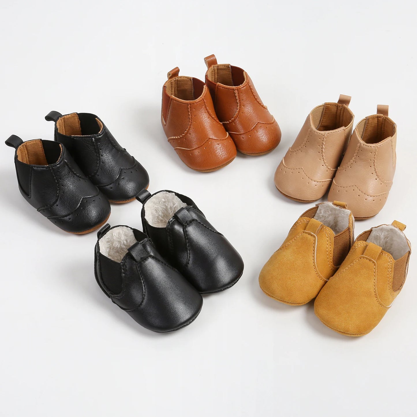 LittleStep Vintage Baby Booties | Warm Anti-Slip Soft Sole Infant Shoes 0-18M