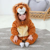 Baby Lion Onesie Costume - Soft Animal Romper with Hooded Mane