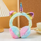 Unicorn Plush Earmuffs with Metallic Ears and Horns for Kids