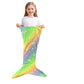 Glow Mermaid Tail Blanket - Soft Wearable Fleece Blanket for Kids