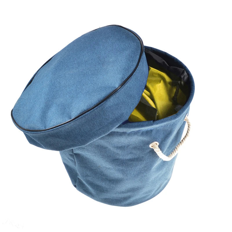 Foldable Toy Storage Bucket with Play Mat