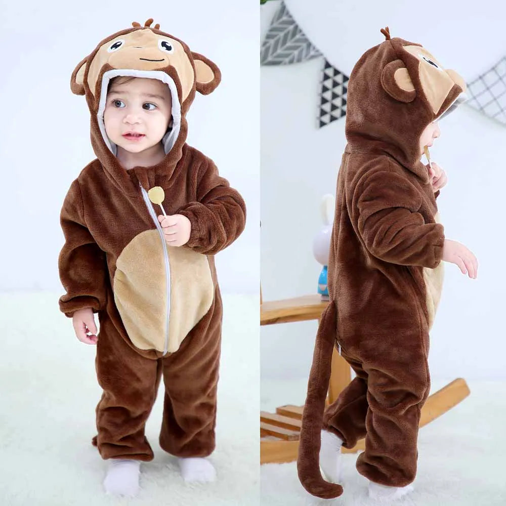 Kids Animal Onesie Pyjamas for Warm Winter Nights & Cozy Playtime