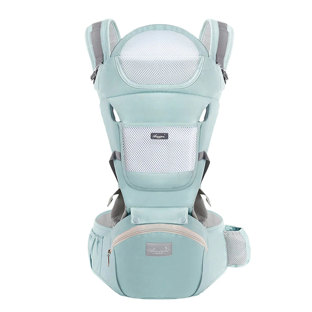 LunaFlex™ 6-in-1 Ergonomic Baby Carrier Backpack – Breathable Mesh Hipseat Infant Carrier (0–36 Months)
