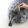 Blob Seal Plush Pillow - Soft Round Stuffed Seal Toy for Kids