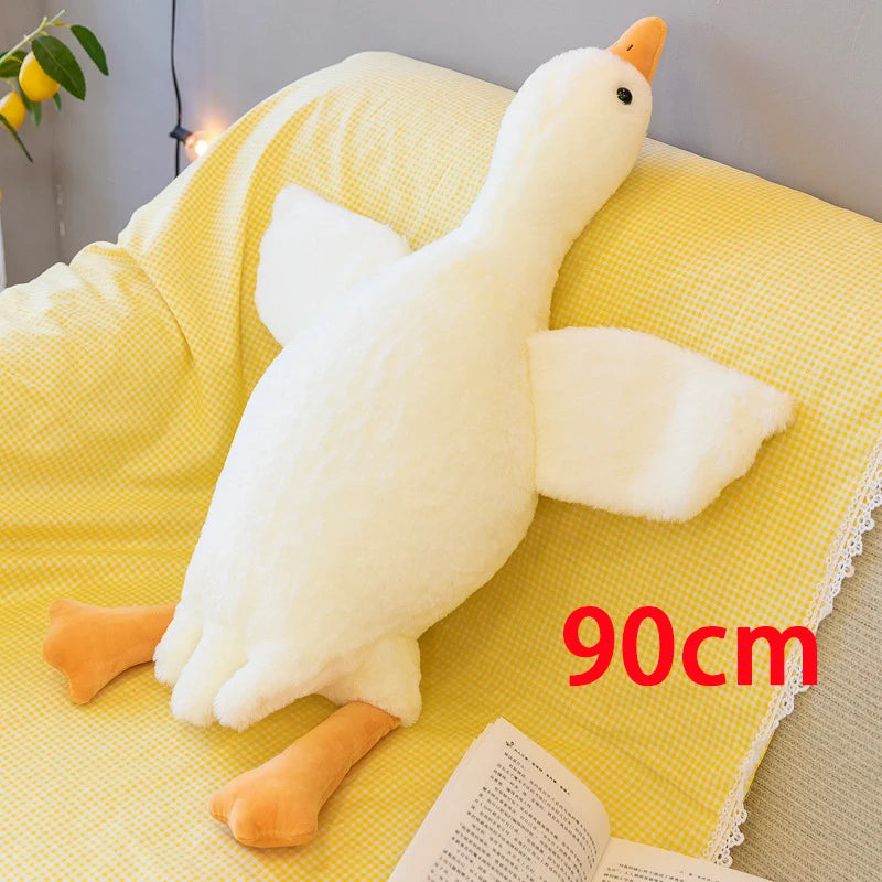 Goose Plush Pillow - Long Soft Stuffed Duck Cushion for Kids