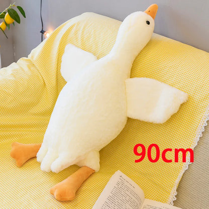 Goose Plush Pillow - Long Soft Stuffed Duck Cushion for Kids