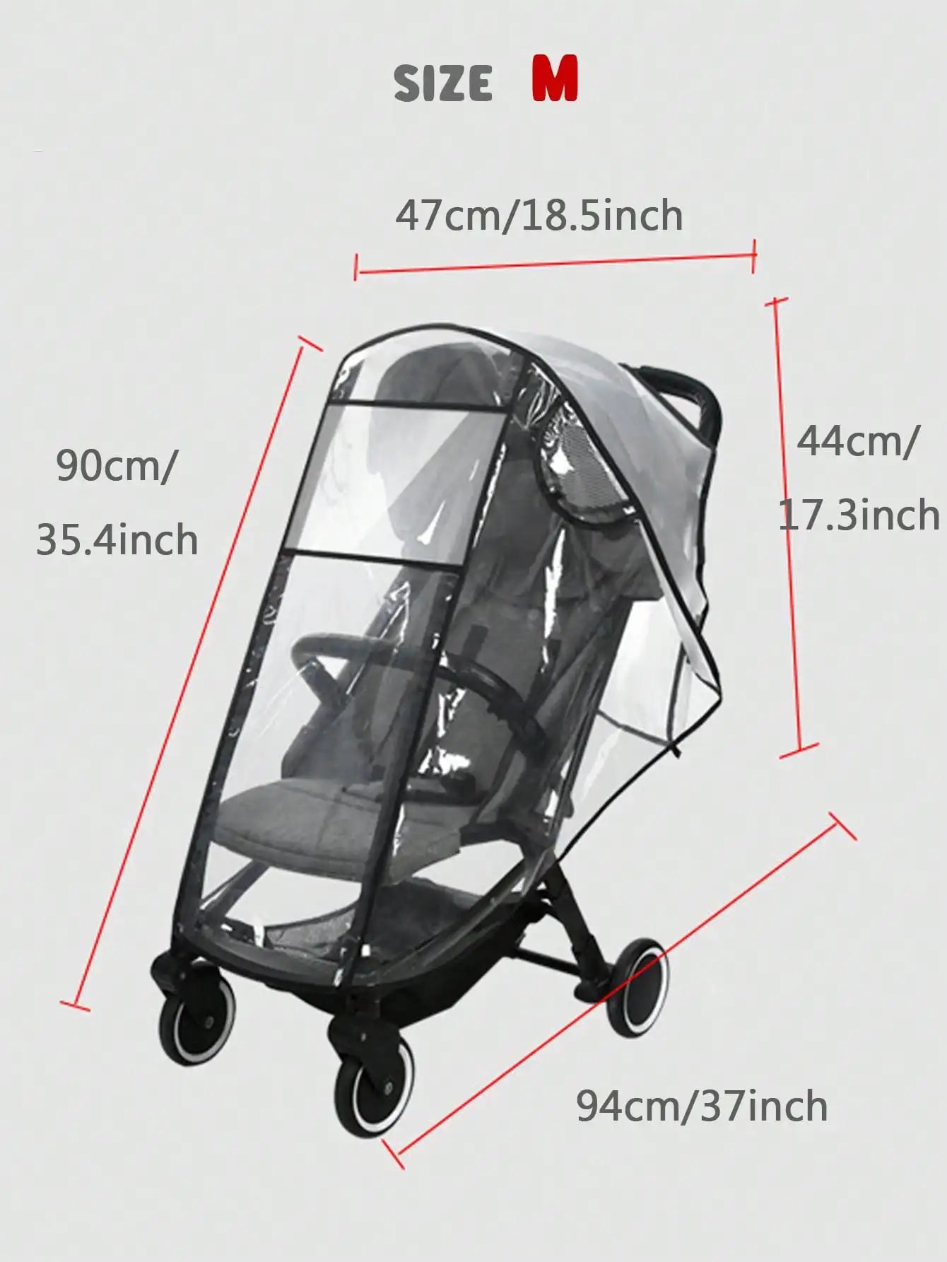 Stroller Rain Cover | Waterproof Windproof Baby Pram Shield