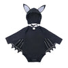 Baby Bat Romper Costume - Black Halloween Jumpsuit with Wing Sleeves