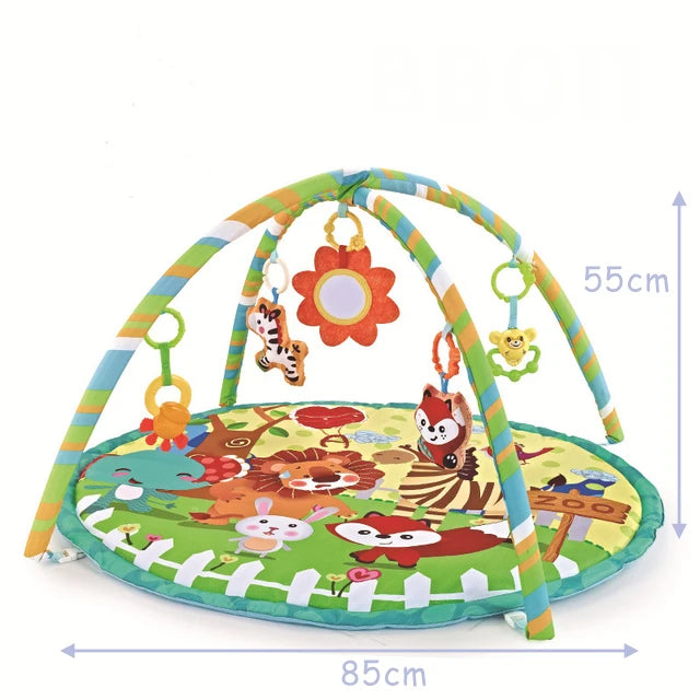 Deluxe Baby Play Gym with Hanging Toys and Soft Activity Mat
