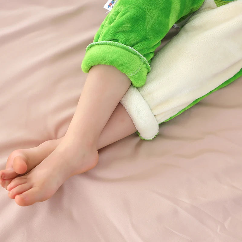 Warm Flannel Kids Sleepsack Pyjamas with Cute Cartoon Animal Prints
