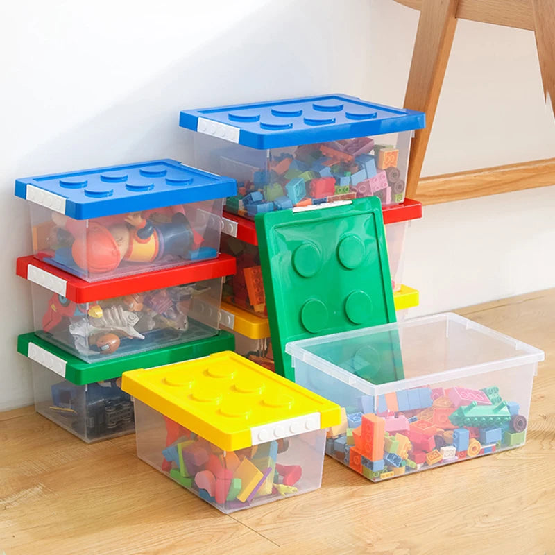 Colorful Stackable Building Block Storage Boxes
