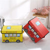 Collapsible School Bus Storage Box – 24L Fabric Organizer