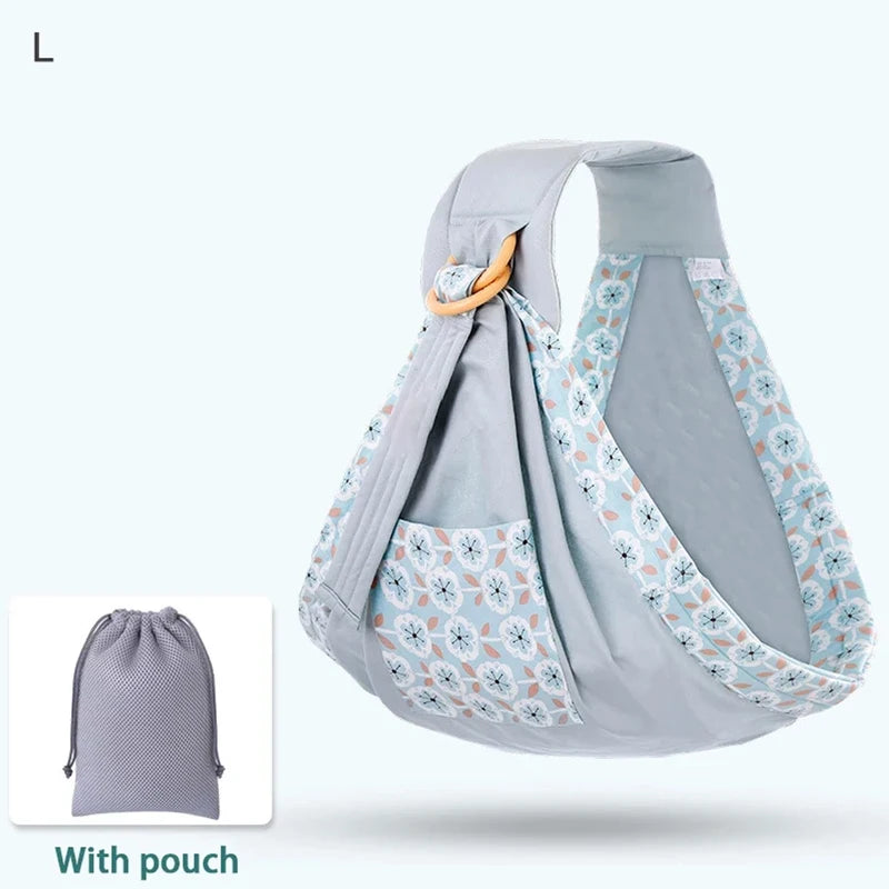 Adjustable Baby Wrap Carrier & Nursing Cover – Soft Breathable Sling (0–36 Months)