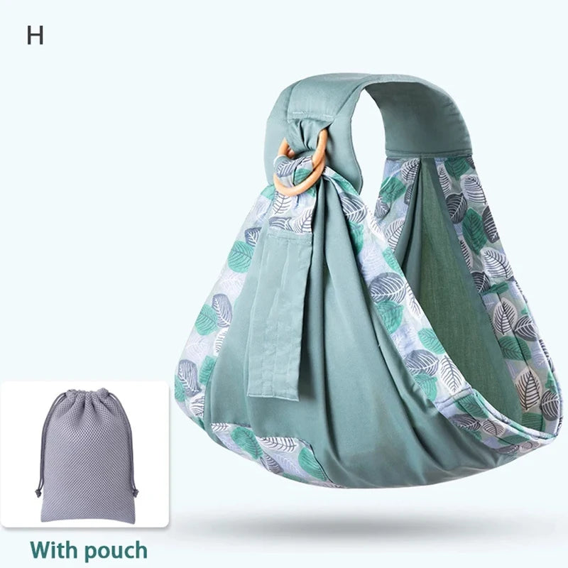 Adjustable Baby Wrap Carrier & Nursing Cover – Soft Breathable Sling (0–36 Months)