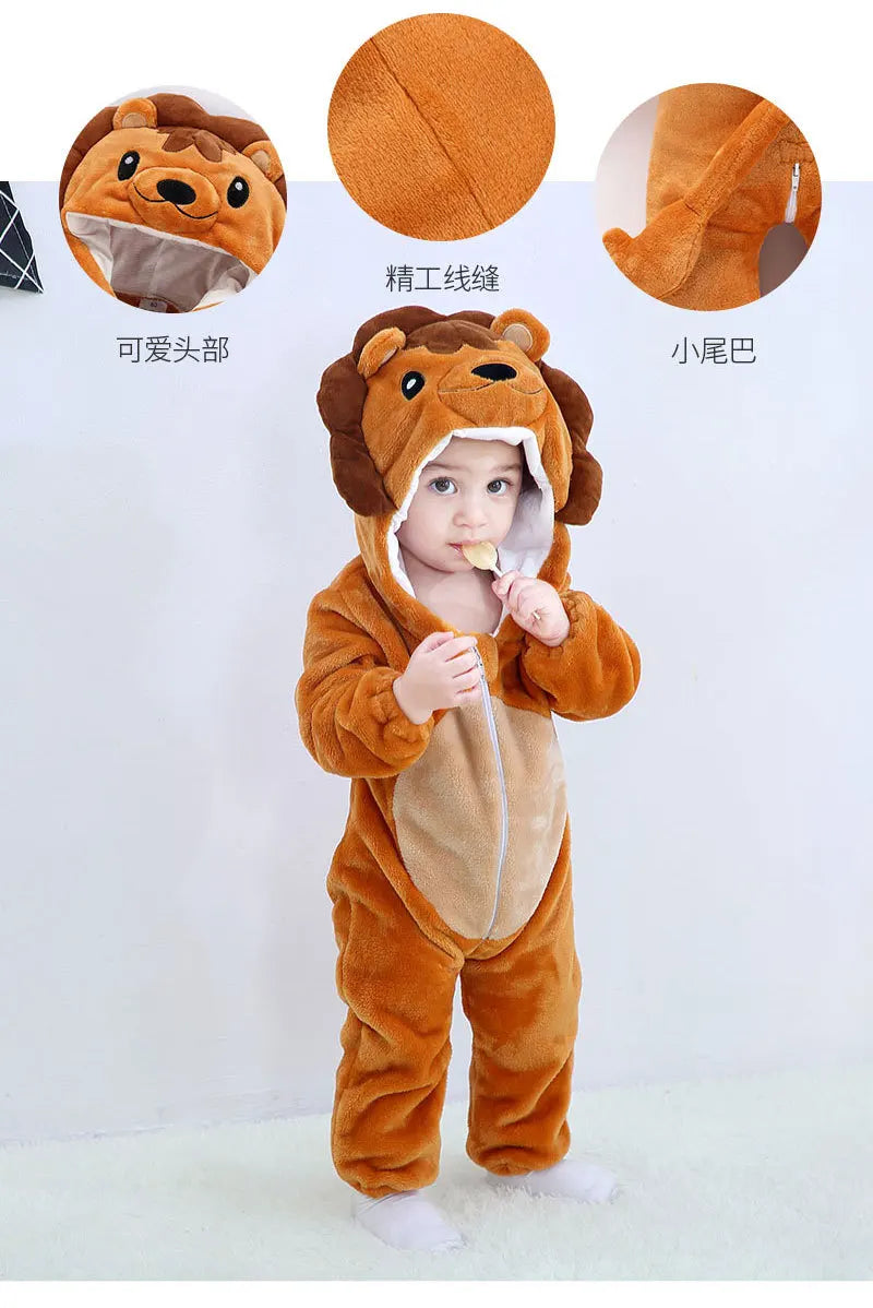 Kids Animal Onesie Pyjamas for Warm Winter Nights & Cozy Playtime