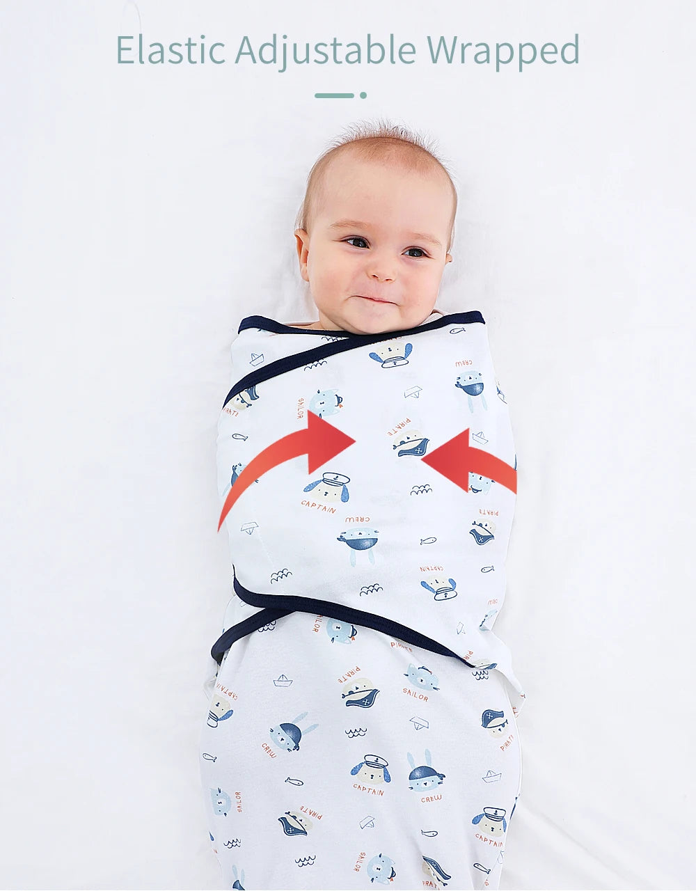100% Cotton Newborn Swaddle Wrap for Calm, Cozy Sleep