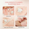 Warm Flannel Kids Sleepsack Pyjamas with Cute Cartoon Animal Prints