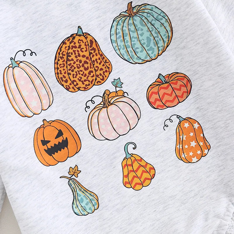 Pumpkin Print Halloween Bodysuit