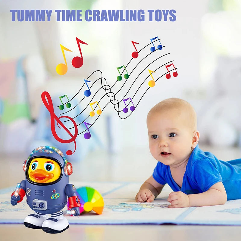 Space Duck Dancing Robot Toy with Lights and Music