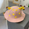 Cute Cartoon Giraffe Bucket Baby Hat