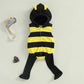 Baby Bee Romper Costume - Hooded Bumblebee Outfit with Long Socks