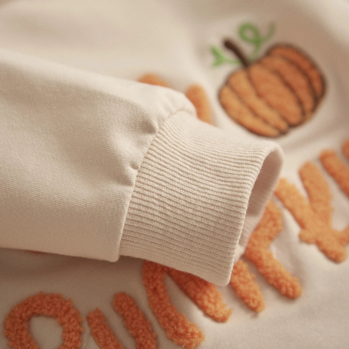 Embroidered Pumpkin Baby Romper