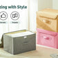 Fabric Organizer Bin with Lid for Home Storage