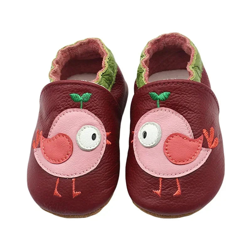 WildStep Leather Baby Moccasins | Animal Soft Sole First Walker Shoes 0-24M