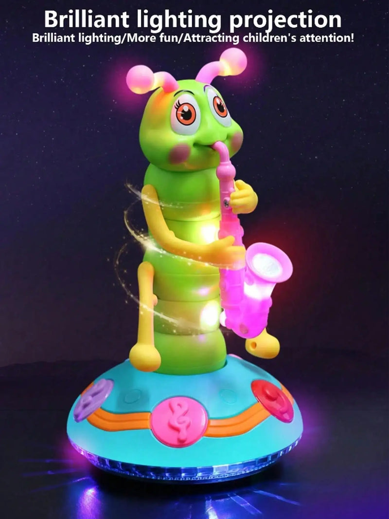 Dancing Caterpillar Saxophone Toy with Lights and Music