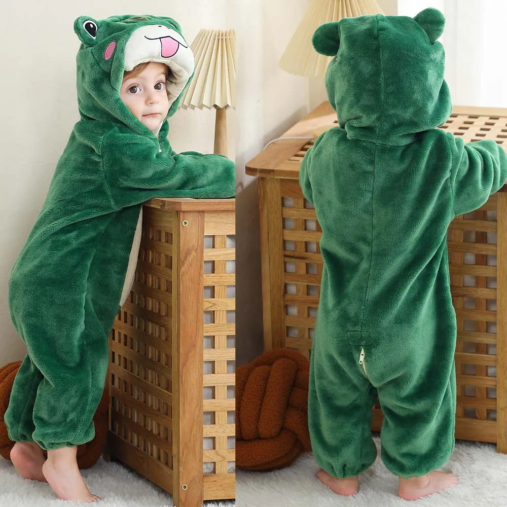 Kids Animal Onesie Pyjamas for Warm Winter Nights & Cozy Playtime