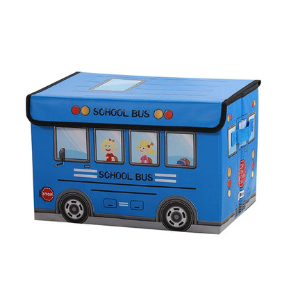 Collapsible School Bus Storage Box – 24L Fabric Organizer