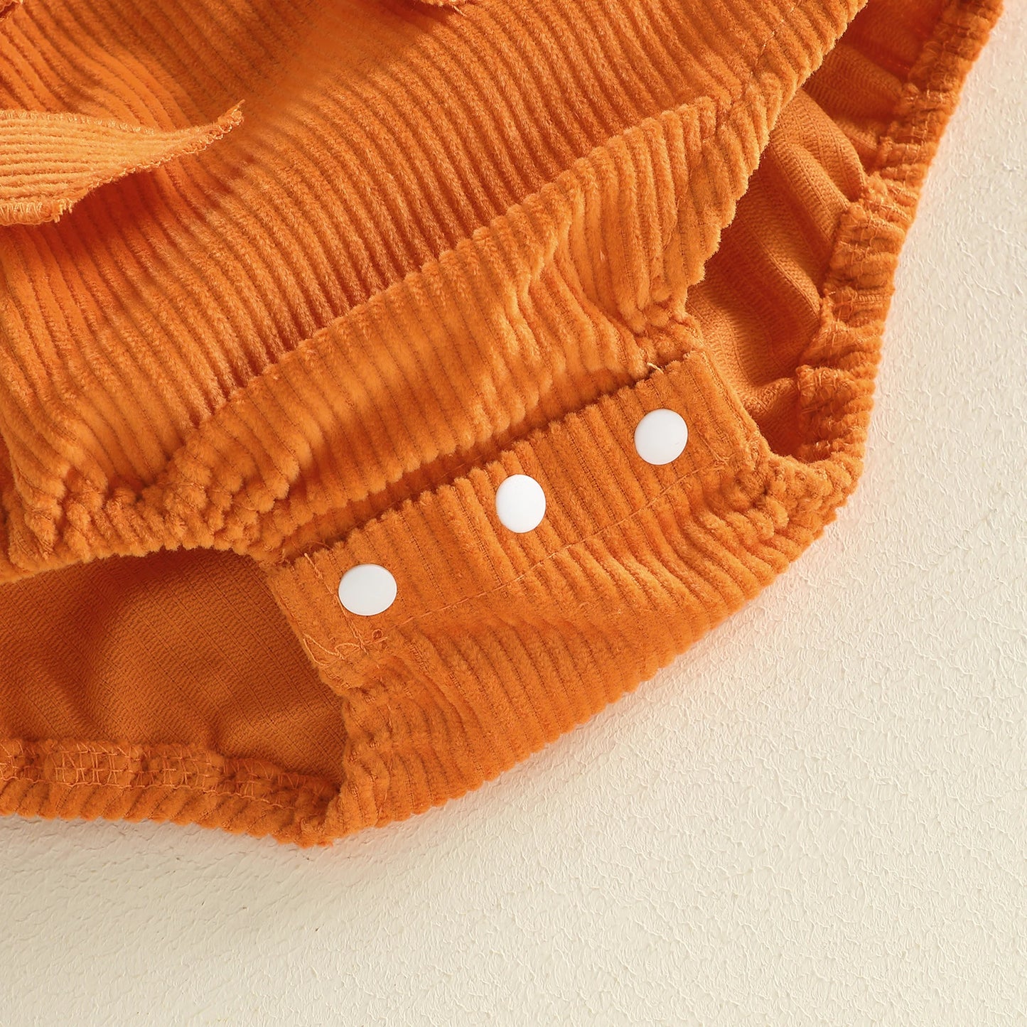 Baby Pumpkin Romper Outfit - Halloween Bodysuit Set with Bow Headband