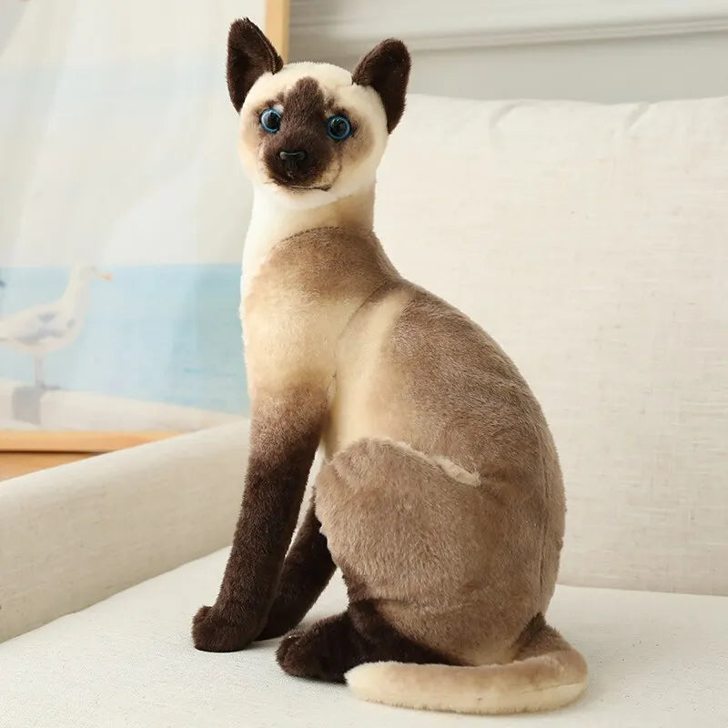 Cat Plush Toy - Soft Realistic Stuffed Cat for Kids & Nursery Decor
