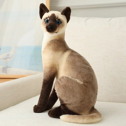 Cat Plush Toy - Soft Realistic Stuffed Cat for Kids & Nursery Decor