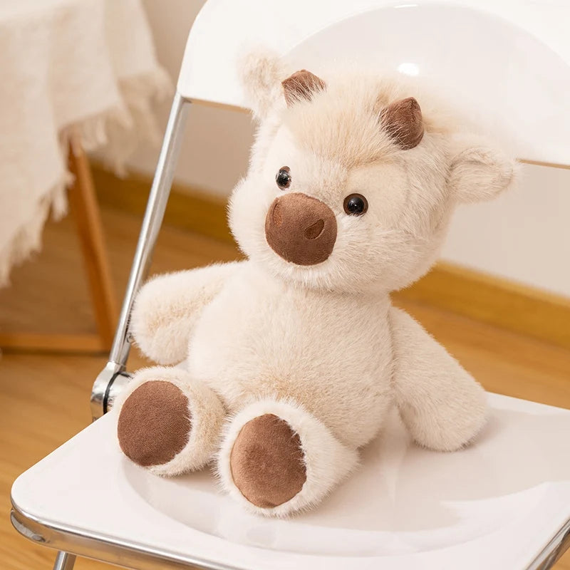 Highland Cow Plush Toy - 40cm Soft Stuffed Cow for Kids
