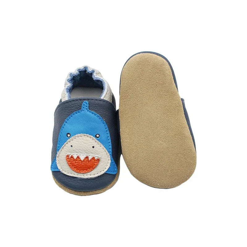 WildStep Leather Baby Moccasins | Animal Soft Sole First Walker Shoes 0-24M